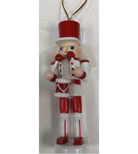 NUTCRACKER WHITE AND RED DRUMMER 